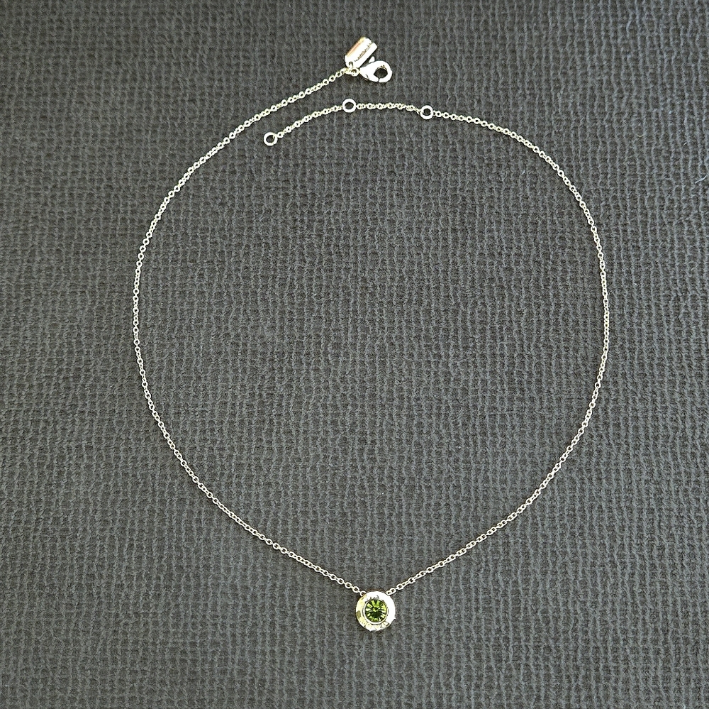 Coach Raised Gold💛 Slider Disc💿 Pendant Necklace - NIB - Picture 14 of 16